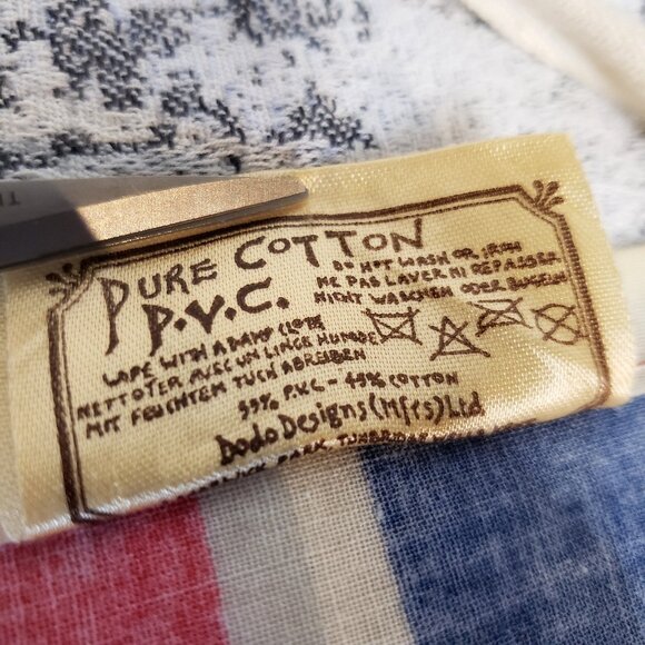 Dodo Original Vintage Made in England Union Jack Flag Cotton PVC Waxed Apron - Picture 3 of 11